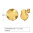 Fashion A Pair Stainless Steel Irregular Round Earrings