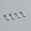 Fashion Gold Color Silver Pearl Thread Piercing Nails