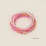 Fashion Pink Rice Beaded Bracelet Set