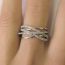 Fashion Silver Copper And Diamond Cross Ring