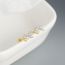 Fashion White Gold Silver Diamond Geometric Piercing Nails