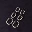 Fashion One Pack (5 Pairs) Titanium Steel Oval Earring Set