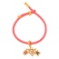 Fashion Pink Copper Inlaid Zircon Boy And Girl Love Pendant Woven Bracelet