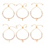Fashion T Copper Set Zircon 26 Letter Pendant Bracelet