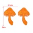 Fashion Orange Alloy Oil Dripping Mushroom Pearl Earrings