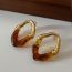 Fashion Gold Geometric Amber Irregular Stud Earrings