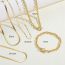 Fashion 3mm Wide 37+5cm Blade Chain Gold Plated Copper Geometric Chain Necklace