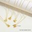 Fashion Letter X Gold Plated Copper 26 Letter Necklace