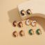 Fashion Green Gold-plated Copper Geometric Earrings
