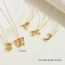 Fashion Letter B Gold Plated Copper 26 Letter Necklace