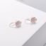 Fashion A Pink Diamond Cherry Blossom Ear Clip Copper Diamond-encrusted Cherry Blossom Ear Cuff (single Piece)