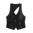 Fashion Black Blended Hollow Halter-breasted Vest