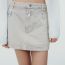 Fashion Off-white Denim Low Waist Double Layer Skirt