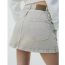 Fashion Off-white Denim Low Waist Double Layer Skirt