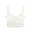 Fashion White Blended Layered Lace Cami Top