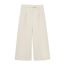Fashion Off White Blended High-waisted Wide-leg Trousers