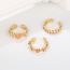 Fashion Gold Alloy Diamond Bow Love Ring Set