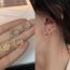 Fashion Gold Alloy Geometric Irregular Twisted Earrings