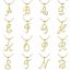 Fashion G Copper Inlaid Zirconium 26 Letters Snake Chain Necklace