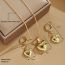 Fashion 3# Alloy Love Necklace Bracelet Earrings Set
