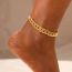Fashion 2# Gold Alloy Geometric Chain Anklet