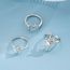 Fashion 1# Alloy Inlaid Zirconium Star Ring Set