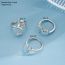 Fashion 2# Alloy Inlaid Zirconium Star Ring Set