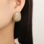 Fashion Gold Titanium Steel Dripping Geometric Earrings