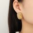 Fashion Gold Titanium Steel Dripping Geometric Earrings
