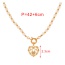 Fashion Golden 2 Copper Inlaid Zirconium Heart Letter Mom Pendant Pearl Beaded Necklace