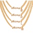 Fashion S Copper Inlaid Zirconium 26 Letters Mama Pendant Thick Chain Necklace