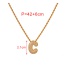Fashion Z Copper Inlaid Zirconium 26 Letter Twist Necklace