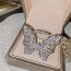 Fashion Silver Copper Diamond Wings Ring