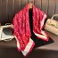 Fashion 3 Red Polyester Printed Silk Scarf