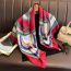 Fashion 1 Red Polyester Printed Silk Scarf