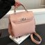 Fashion Pink Lychee Pattern Large Capacity Crossbody Bag