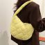 Fashion Light Yellow Diamond Embroidery Large Capacity Handbag