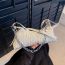 Fashion Silver Pu Pleated Large Capacity Crossbody Bag