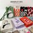 Fashion Purple Gift Box Love Polyester Printed Knit Crossbody Bag