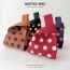 Fashion Orange Dots Polyester Printed Knitted Tote Bag