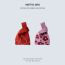 Fashion Cyan Polka Dot Rose Red Polyester Printed Knitted Tote Bag
