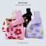 Fashion Tulip Purple Polyester Printed Knitted Tote Bag