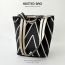 Fashion Black Polyester Corrugated Knit Shoulder Bag