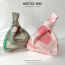 Fashion Ripple Love Pink And Green Polyester Knitted Printed Tote Bag
