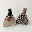 Fashion Black Coffee Color Matching Hearts Polyester Knitted Printed Tote Bag