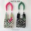 Fashion Zebra Black Polyester Knitted Printed Tote Bag