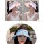 Fashion Dove Gray Large Brim Sun Hat With Fan