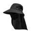 Fashion Light Gray Polyester Face-covering Large Brim Shawl Fisherman Hat