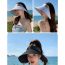 Fashion White Foldable Straw Hat With Large Brim And Empty Top
