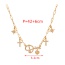 Fashion Gold Copper Inlaid Zirconium Letter Love Cross Pendant Necklace